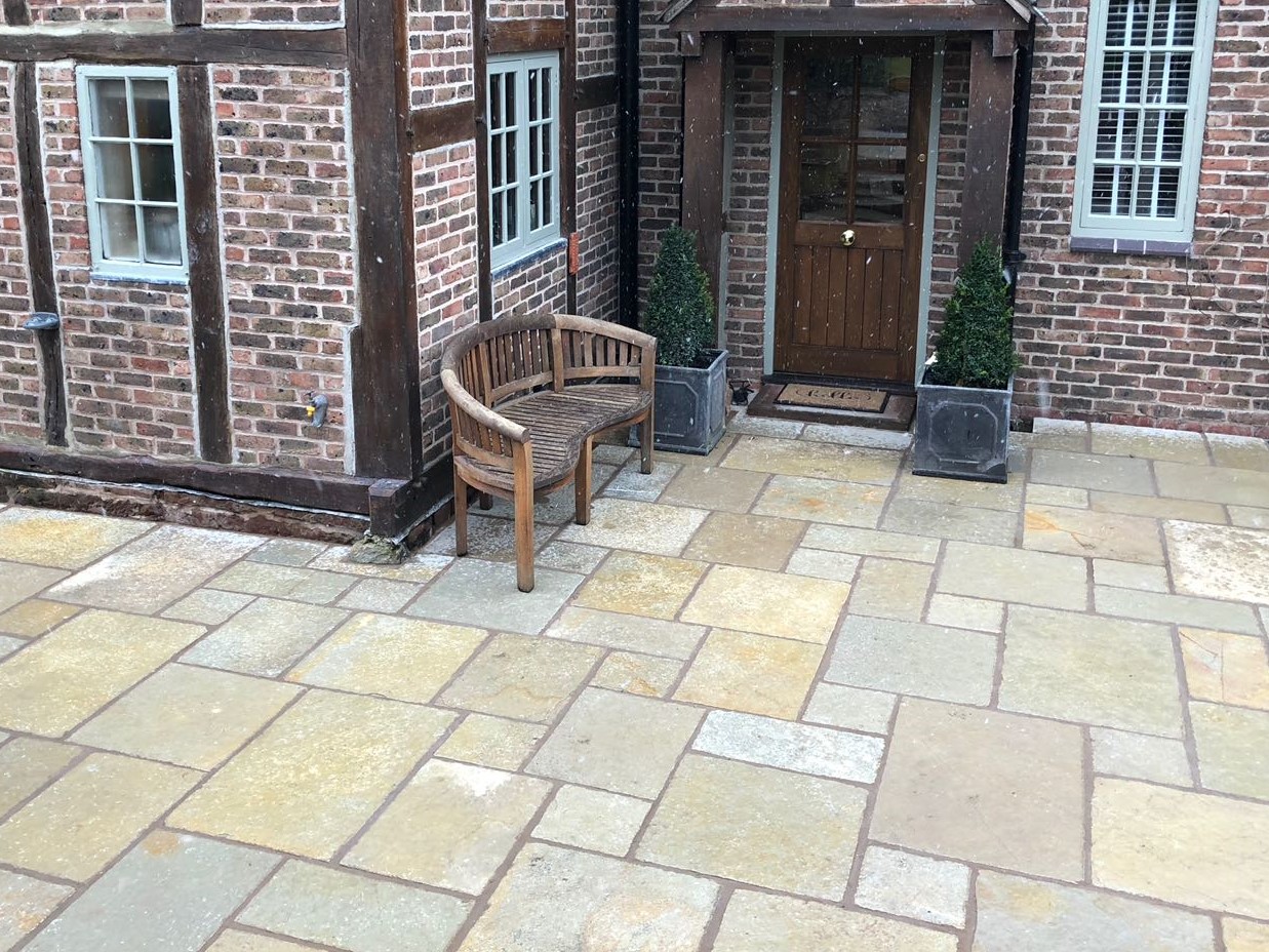 Yellow Limestone - Tumbled & Brushed - 4 Size / 18m2 Project Pack - Image 3