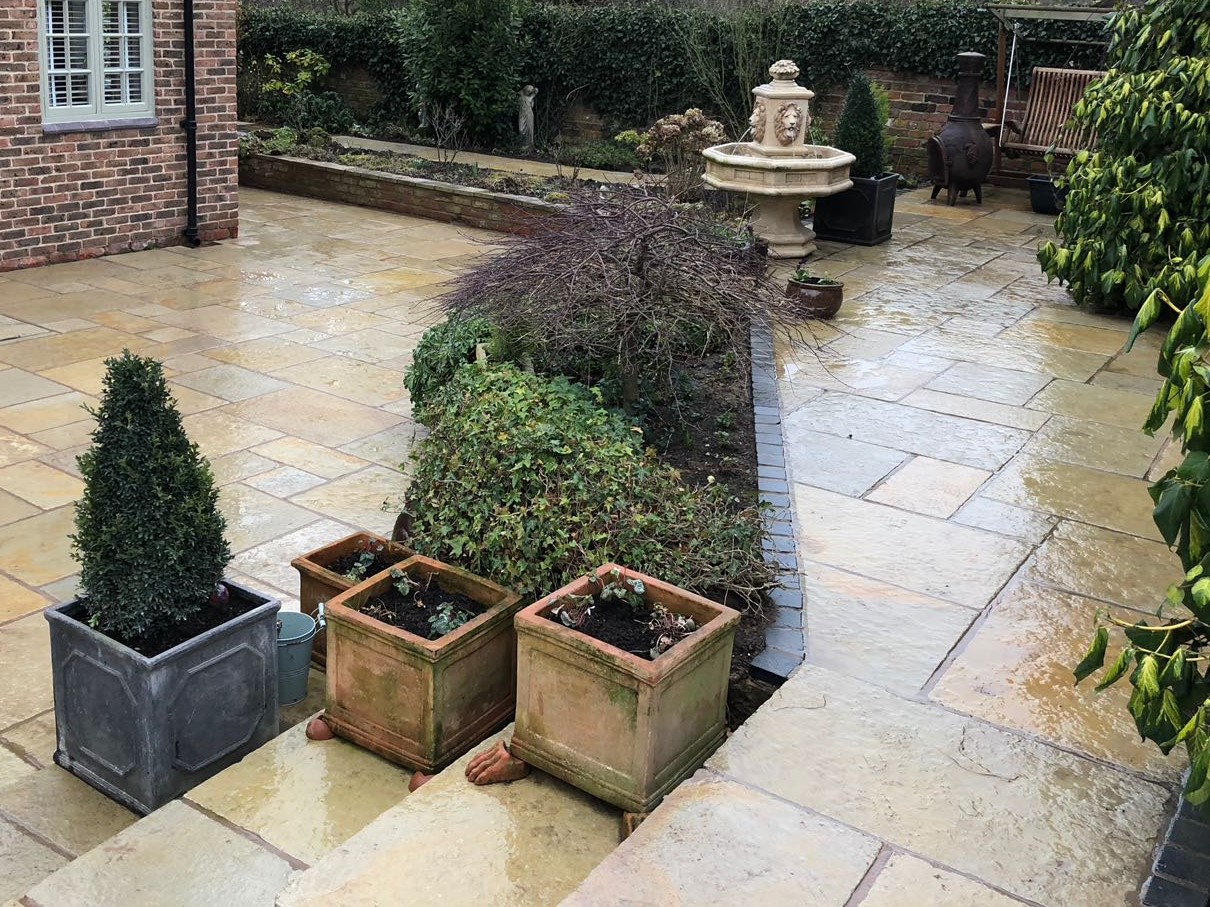 Yellow Limestone - Tumbled & Brushed - 4 Size / 18m2 Project Pack - Image 5