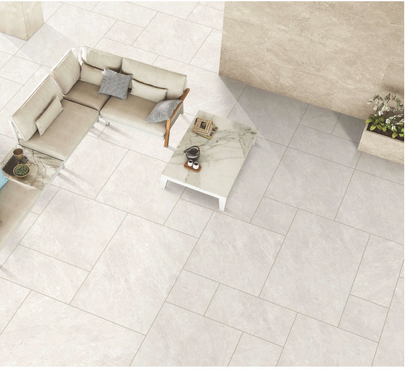 QUARTZ WHITE Porcelain - 900x600x20mm / 21.6m2 Pack - Image 12